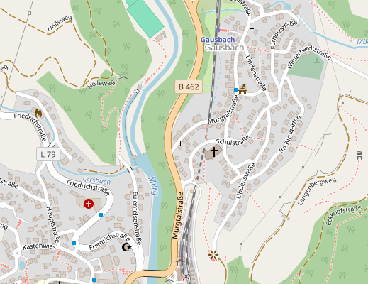 Lageplan mit Link zu openstreetmap.org